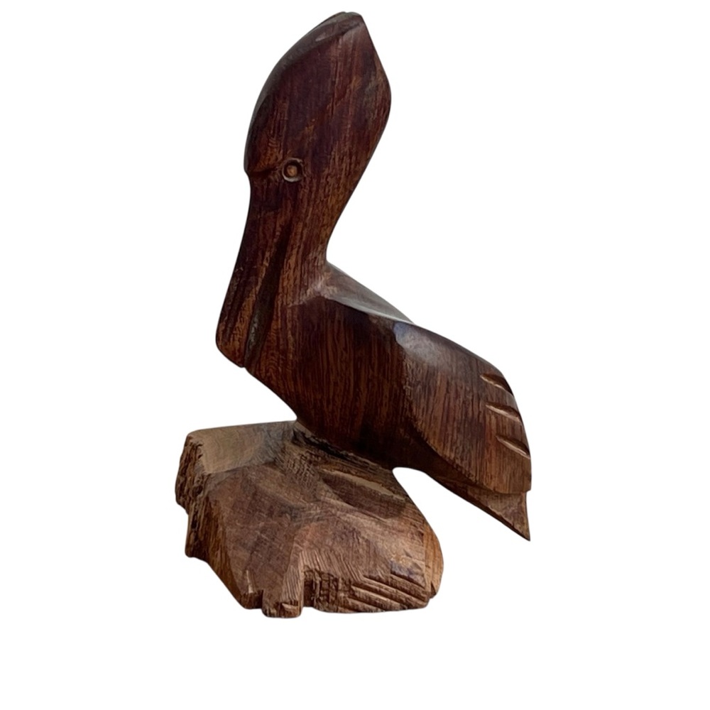 Handcrafted Ironwood Wooden Pelican Figurine